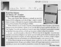 El gran rescate  [artículo] Rosa María Verdejo.