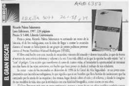 El gran rescate  [artículo] Rosa María Verdejo.