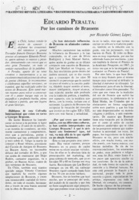 Eduardo Peralta, por los caminos de Brassens