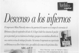Descenso a los infiernos  [artículo].