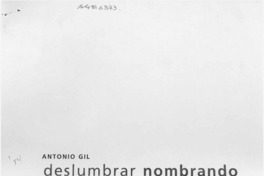 Deslumbrar nombrando  [artículo] Claudia Donoso.