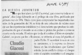 La Difícil juventud  [artículo].