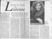 Entre lo sutil y lo latente  [artículo] Carolina Andonie Dracos.