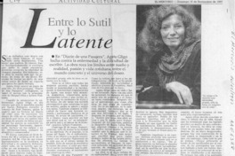 Entre lo sutil y lo latente  [artículo] Carolina Andonie Dracos.