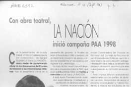 Con obra teatral, La Nación inició campaña PAA 1998