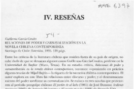 Relaciones de poder y carnavalización en la novela chilena contemporánea