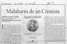Malabares de un cronista  [artículo] Jessica Atal.