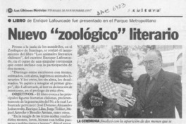 Nuevo "zoologógico " literario  [artículo].