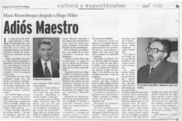 Adiós maestro  [artículo] Mario Kreutzberger.