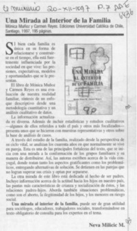 Una mirada al interior de la familia  [artículo] Neva Milicic M.