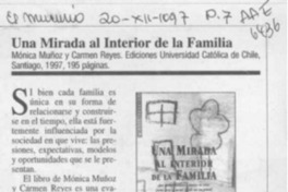Una mirada al interior de la familia  [artículo] Neva Milicic M.