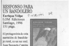 Responso para un bandolero  [artículo].