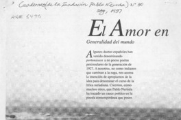 El amor en la obra Nerudiana  [artículo] Antonio Campaña.