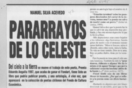 Pararrayos de lo celeste  [artículo] Valeria de los Ríos.