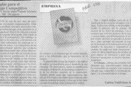 Estrategias para el lideragzo competitivo  [artículo] Carlos Valdivieso Ahnfelt.