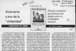 Acercarse a eso de la "chilenidad"  [artículo] Milton Aguilar.