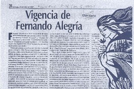Vigencia de Fernando Alegría