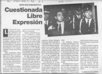 Cuestionada libre expresión  [artículo] Fabricio Gallardo.