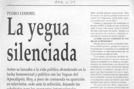 La yegua silenciada  [artículo] Maureen Schäffer.