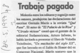 Trabajo pagado  [artículo] Productor.