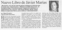 Nuevo libro de Javier Marías