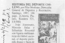Historia del deporte chileno  [artículo].