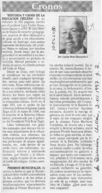 "Historia y crisis de la educación chilena"  [artículo] Carlos René Ibacache.