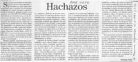 Hachazos  [artículo] Patricio Tello.