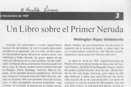 Un libro sobre el primer Neruda