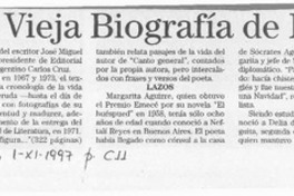 Relanzaron vieja biografía de Pablo Neruda  [artículo].