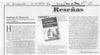 Santiago de memoria  [artículo] Hernán Poblete Varas.