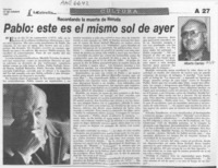 Pablo, este es el mismo sol de ayer  [artículo] Alberto Carrizo.