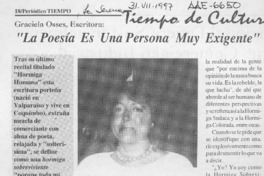 "La Poesía es una persona muy exigente"  [artículo].