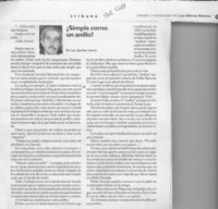 ¿Simple como un anillo?