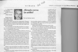 ¿Simple como un anillo?
