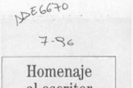 Homenaje al escritor Oreste Plath en el Festival del Huaso  [artículo].