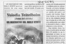 Un Muchacho del siglo veinte  [artículo].