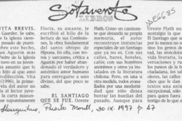 El Santiago que se fue  [artículo].