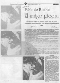 Pablo de Rokha, el amigo de piedra  [artículo] Eduardo Bravo.