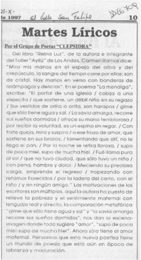 Martes líricos  [artículo].