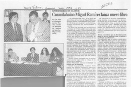 Curanilahuino Miguel Ramírez lanza nuevo libro  [artículo].