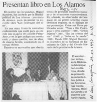 Presentan libro en Los Alamos  [artículo].