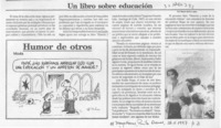 Un libro sobre educación  [artículo] Marino Muñoz Lagos.