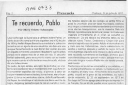 Te recuerdo, Pablo