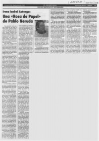 Una "Rosa de papel" de Pablo Neruda