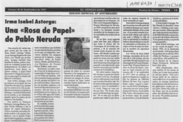 Una "Rosa de papel" de Pablo Neruda