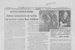 Exitoso lanzamiento de novela del escritor Carlos Ruiz Zaldívar