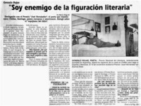 "Soy enemigo de la figuración literaria"
