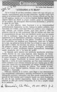 "Cuidando a tu hijo"!  [artículo] Carlos René Ibacache I.