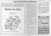 Nuevo texto de Hernán Altamirano  [artículo] Marino Muñoz Lagos.